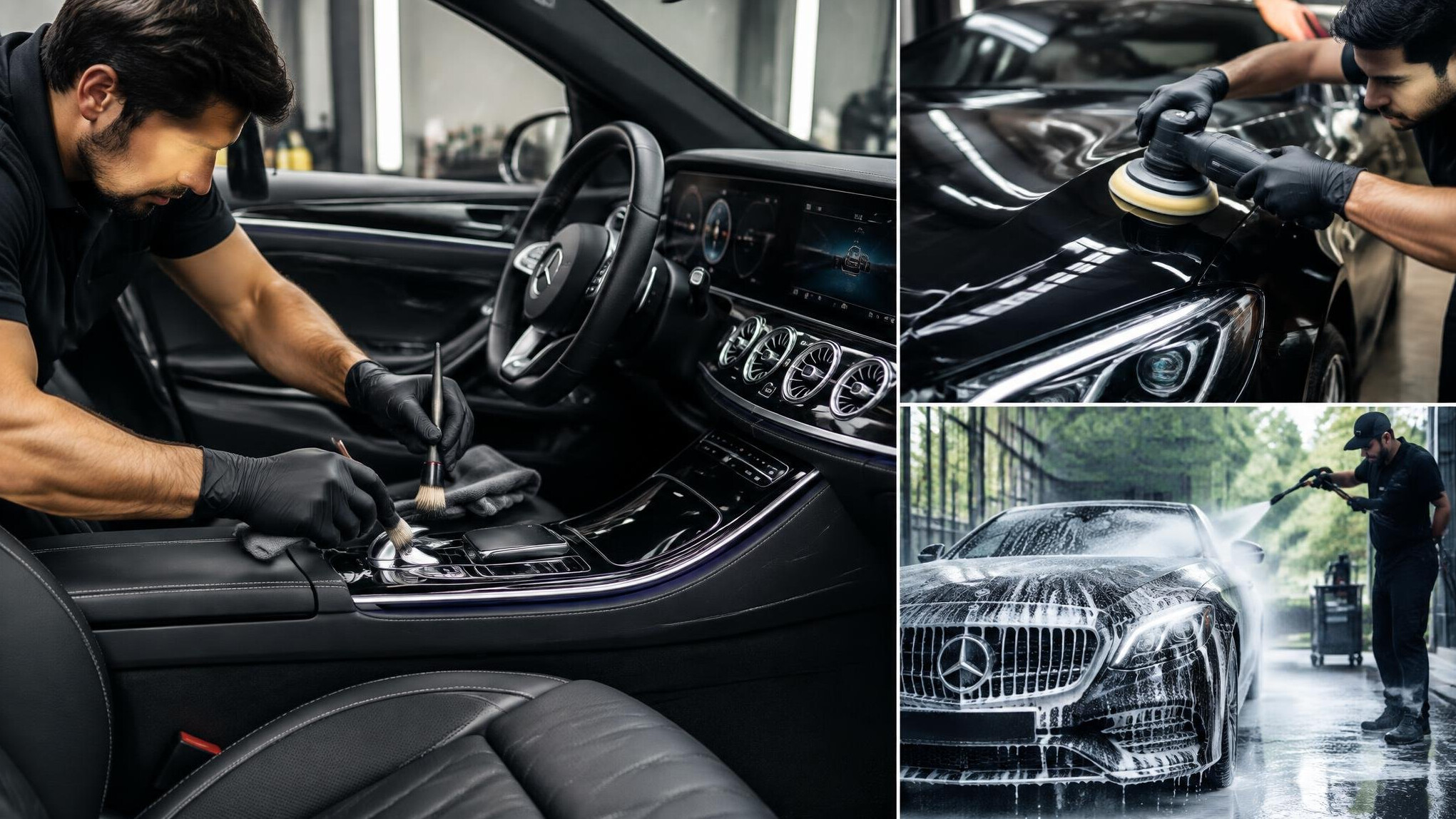 luxury car interior cleaning